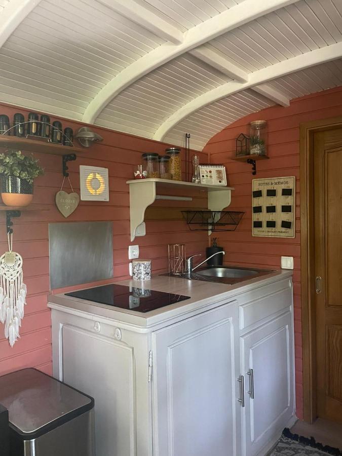 Roulotte En Bois Sud France Konuk evi Le Soler Dış mekan fotoğraf