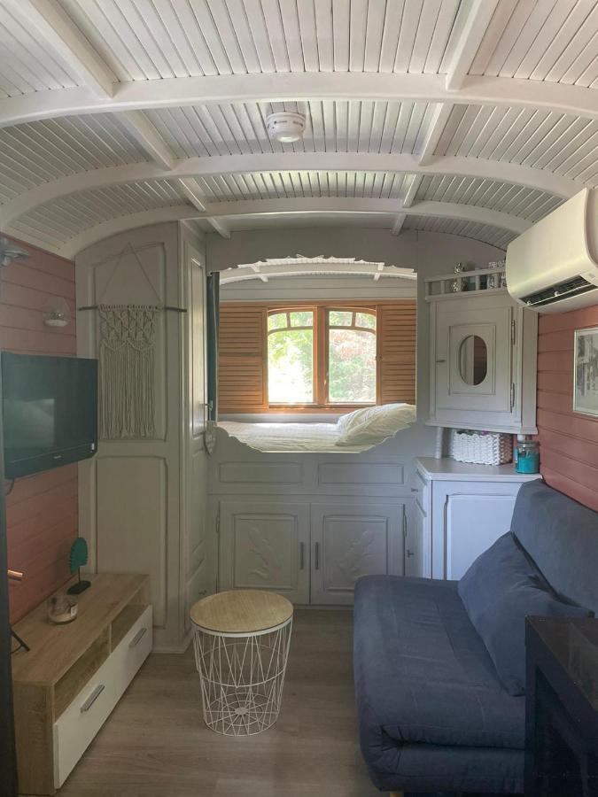 Roulotte En Bois Sud France Konuk evi Le Soler Dış mekan fotoğraf